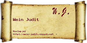 Wein Judit névjegykártya